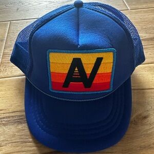 Blue Trucker Hat with AV Logo